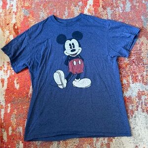 Disney Blue Mickey Mouse Short Sleeve Tee